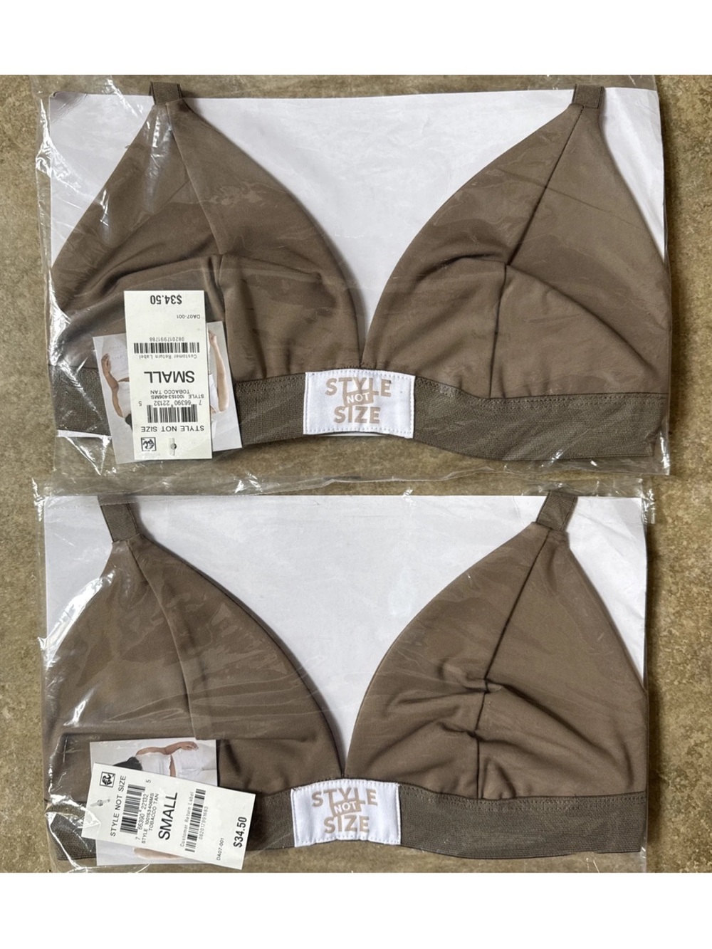 Bralette Bra Size Small Lot of 2 Brown Style Not Size Macy’s New FAST SHIPPING